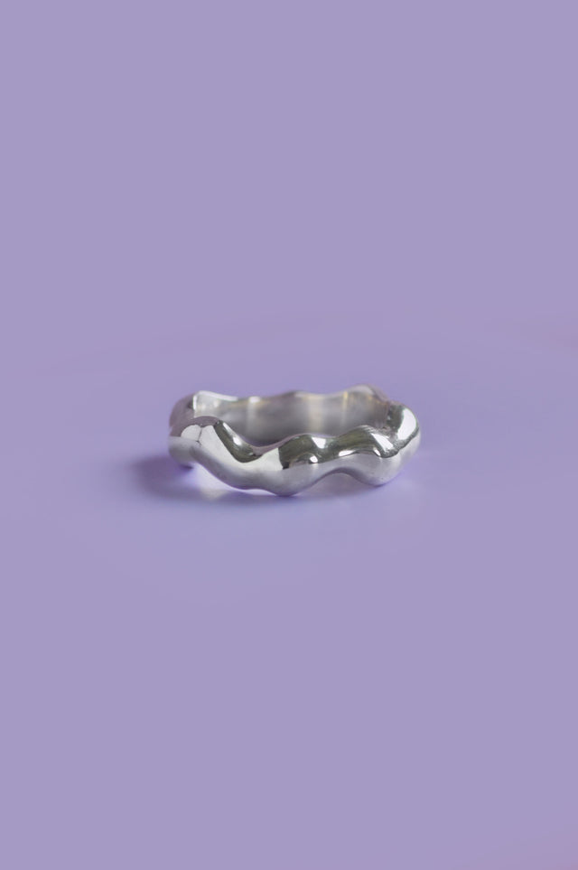 Liquid Silver Band Ring