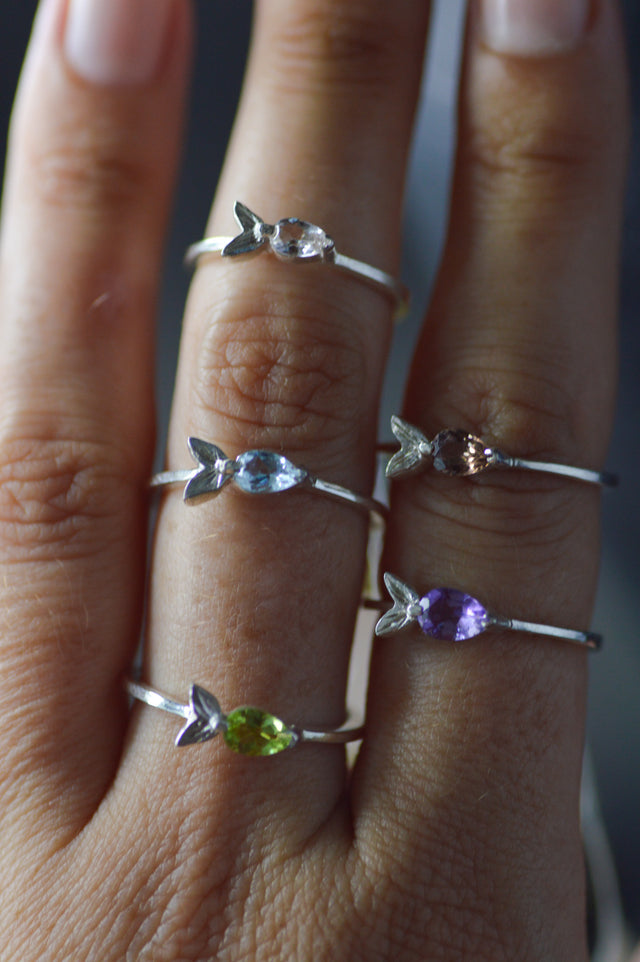 Malu White Sapphire Silver Ring