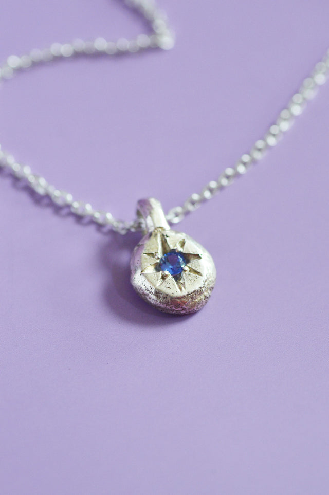 Fay Blue Sapphire Pendant Silver