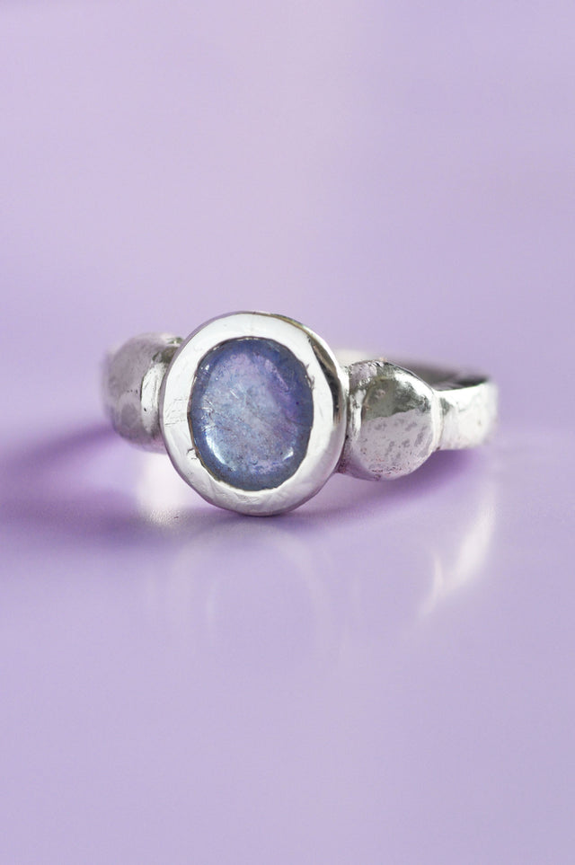 Juniper Blue Sapphire Silver Ring 826-02