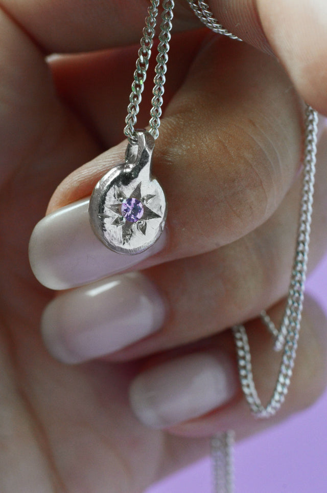 Fay Amethyst Silver Pendant