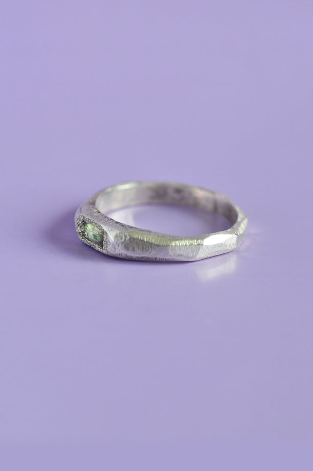 Cleo Green Tourmaline Silver Ring
