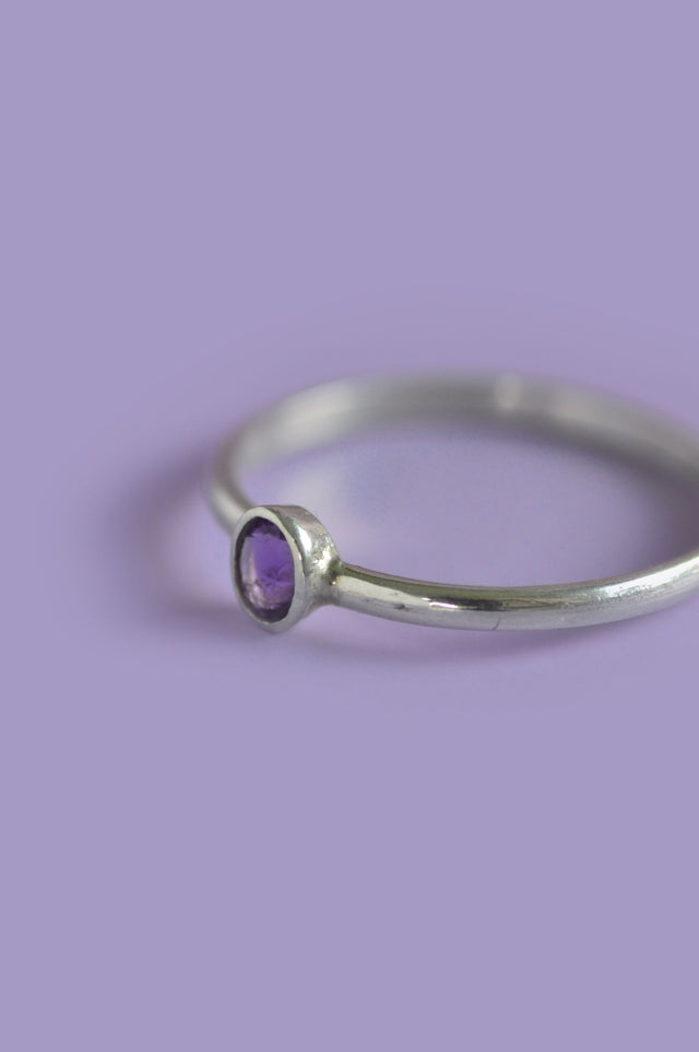 Julia Amethyst Silver Ring