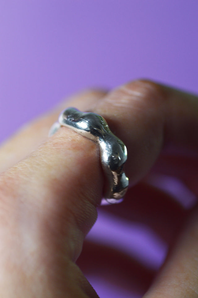 Liquid Silver Band Ring